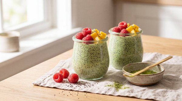 Pudding chia z matchą